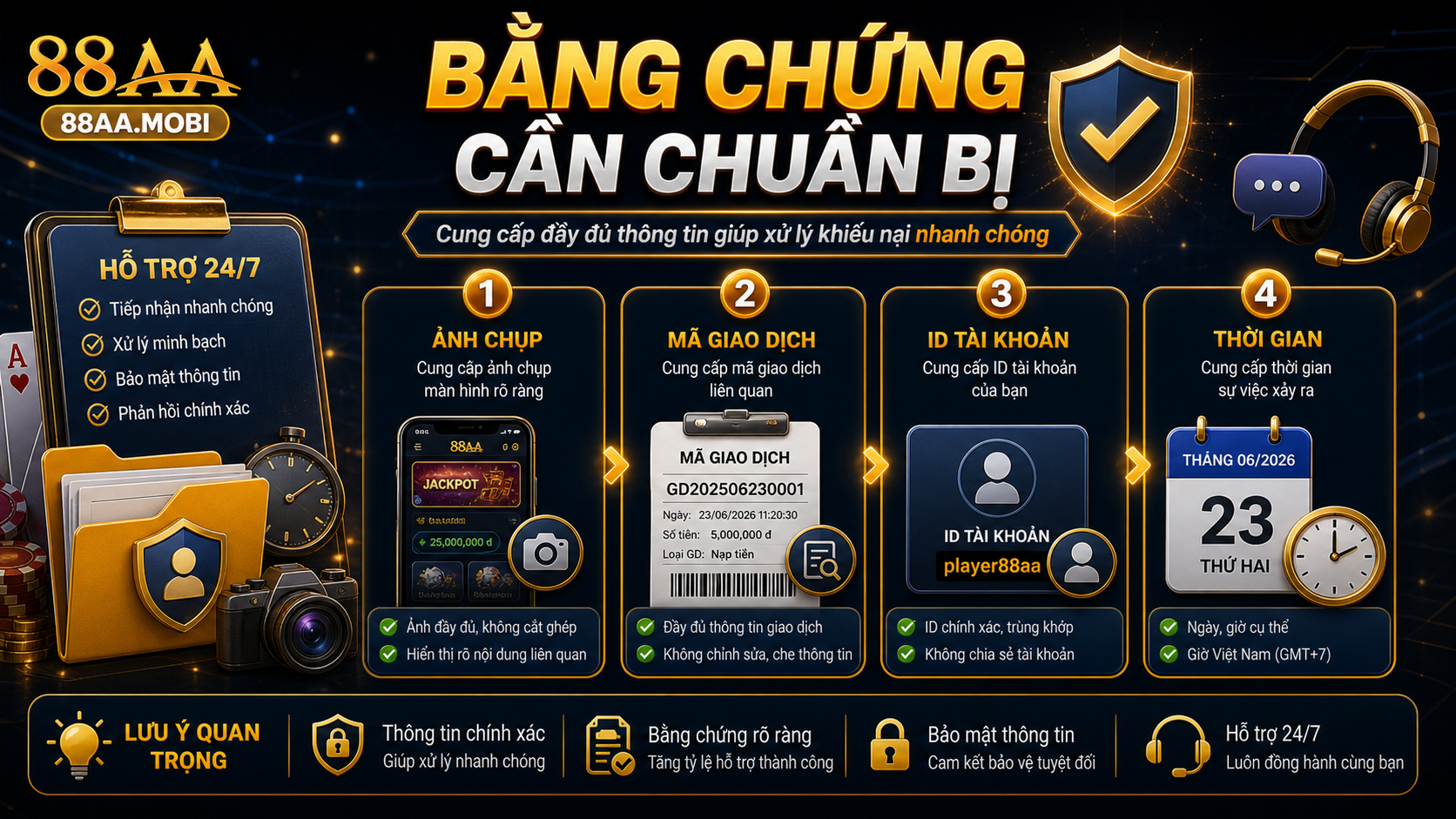 Biểu mẫu gửi khiếu nại 88AA